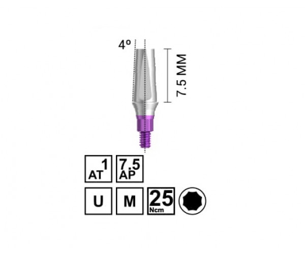 NV STRAIGHT ABUTMENT LONG (AT1 - AP 7.5)