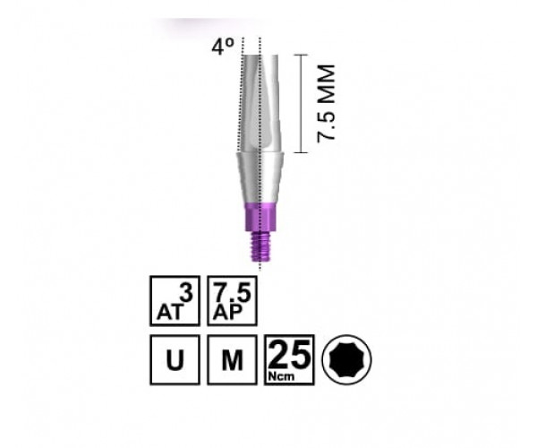 NV STRAIGHT ABUTMENT LONG (AT3 - AP 7.5)