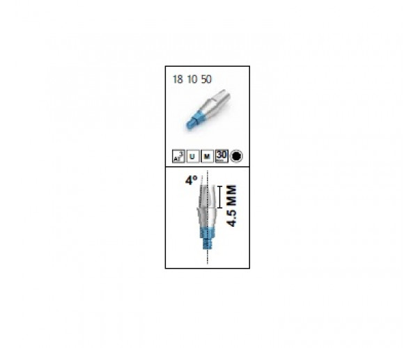 RV STRAIGHT ABUTMENT (AT3-AP4.5)- 3 MM