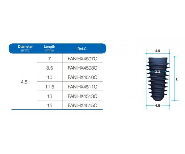 XPEED ANYRIDGE INTERNAL FIXTURE (C3.3) Ø4.5/ L13.0