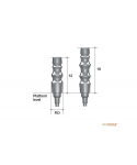 (AR) IMPRESSION COPING Ø4/ L=16/ 1-PIECE/ TRANSFER