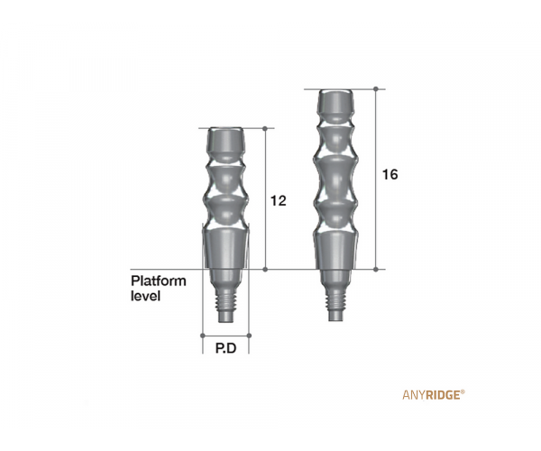 (AR) IMPRESSION COPING Ø4/ L=12/ 1-PIECE/ TRANSFER