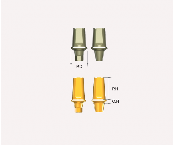 (ST) EZ POST ABUTMENT 4.5/ C=1/ H=7/ NON-HEX 